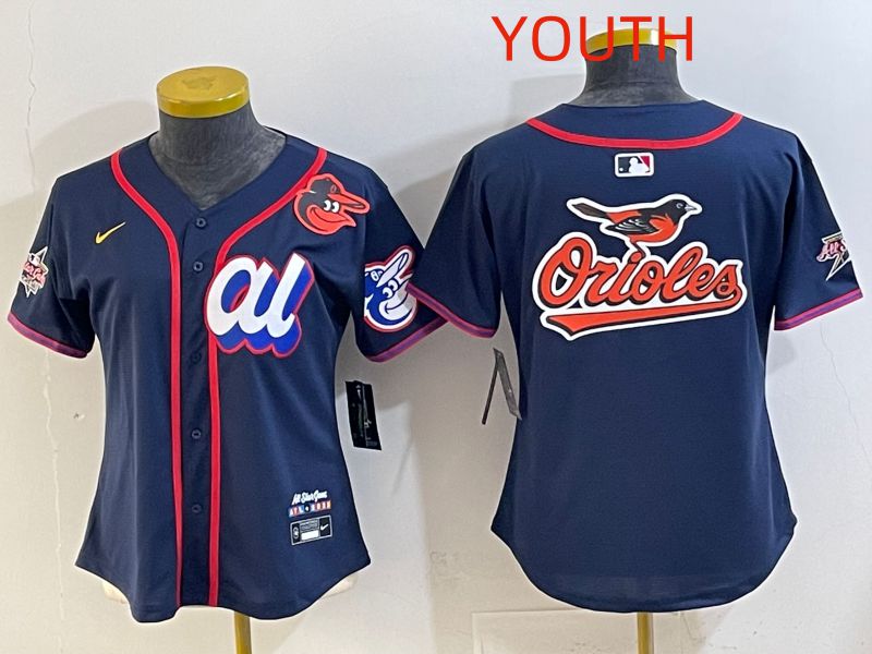 Youth 2025 Baltimore Orioles Blank Drak Blue All star Nike MLB Jersey style 04